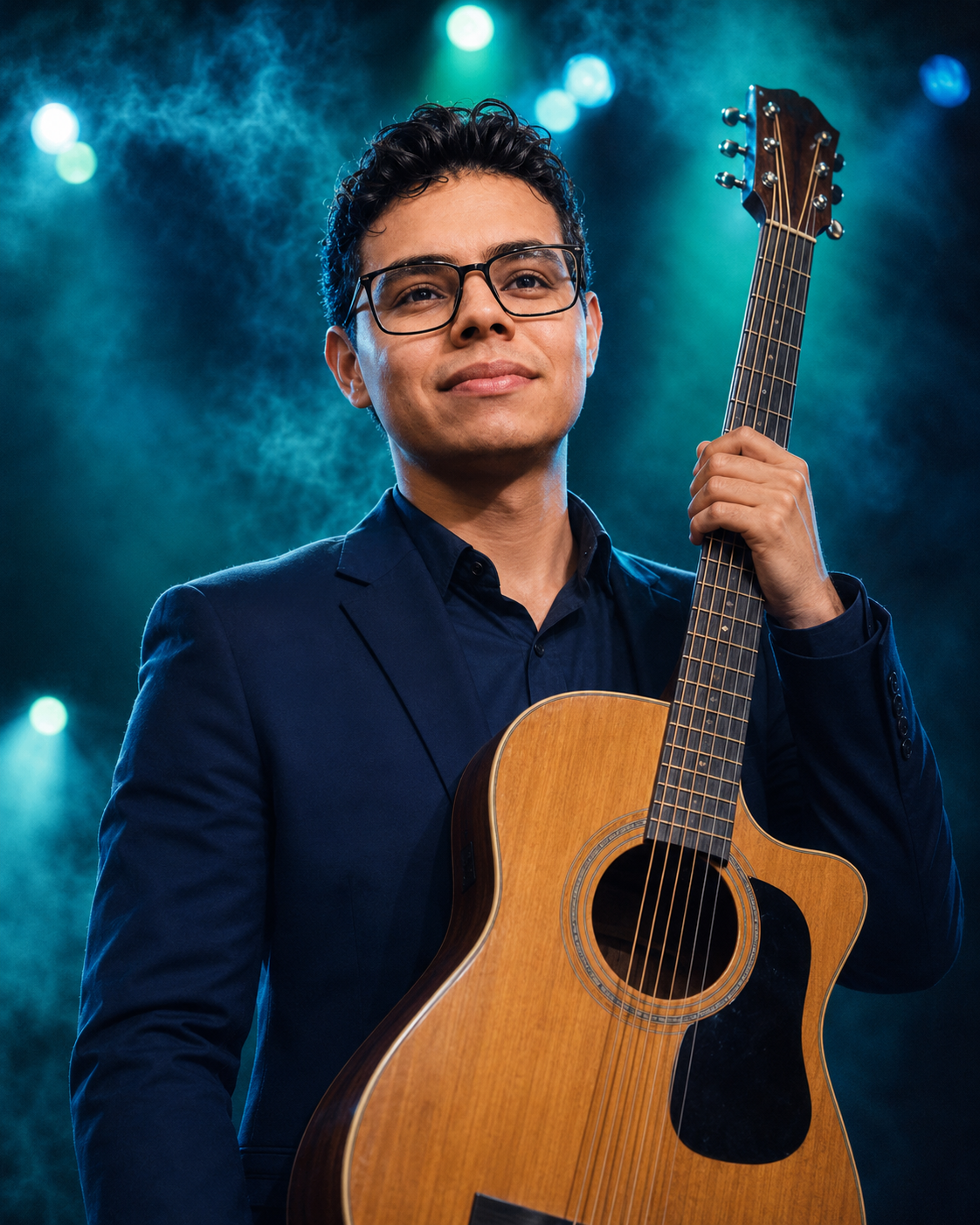 Musician in studio